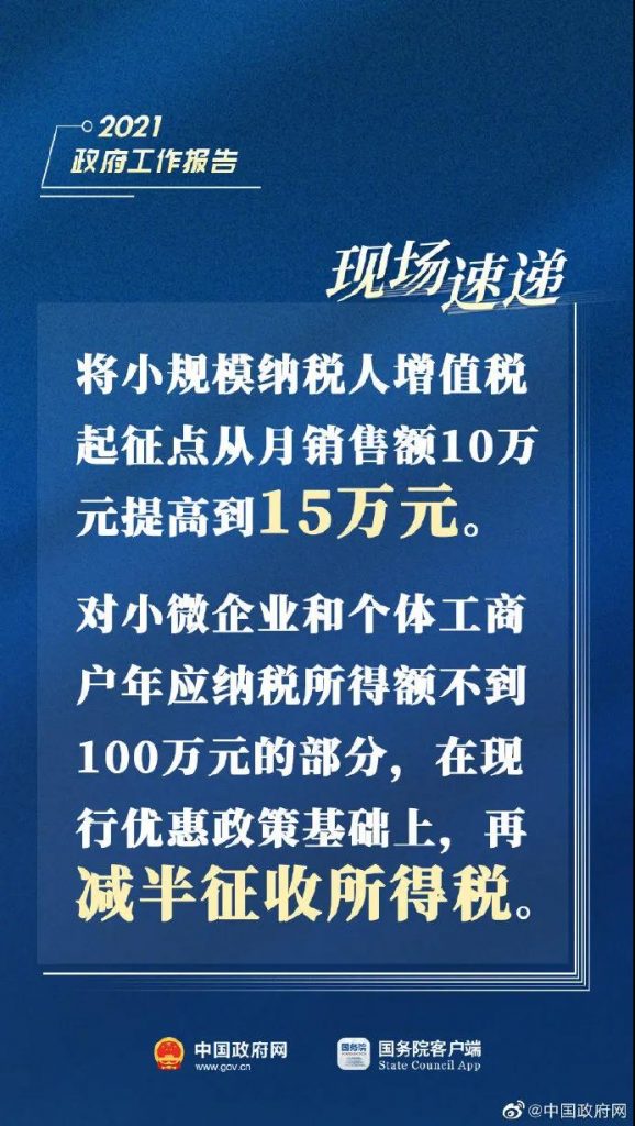 2021兩會重磅消息！增值稅起征點提高！